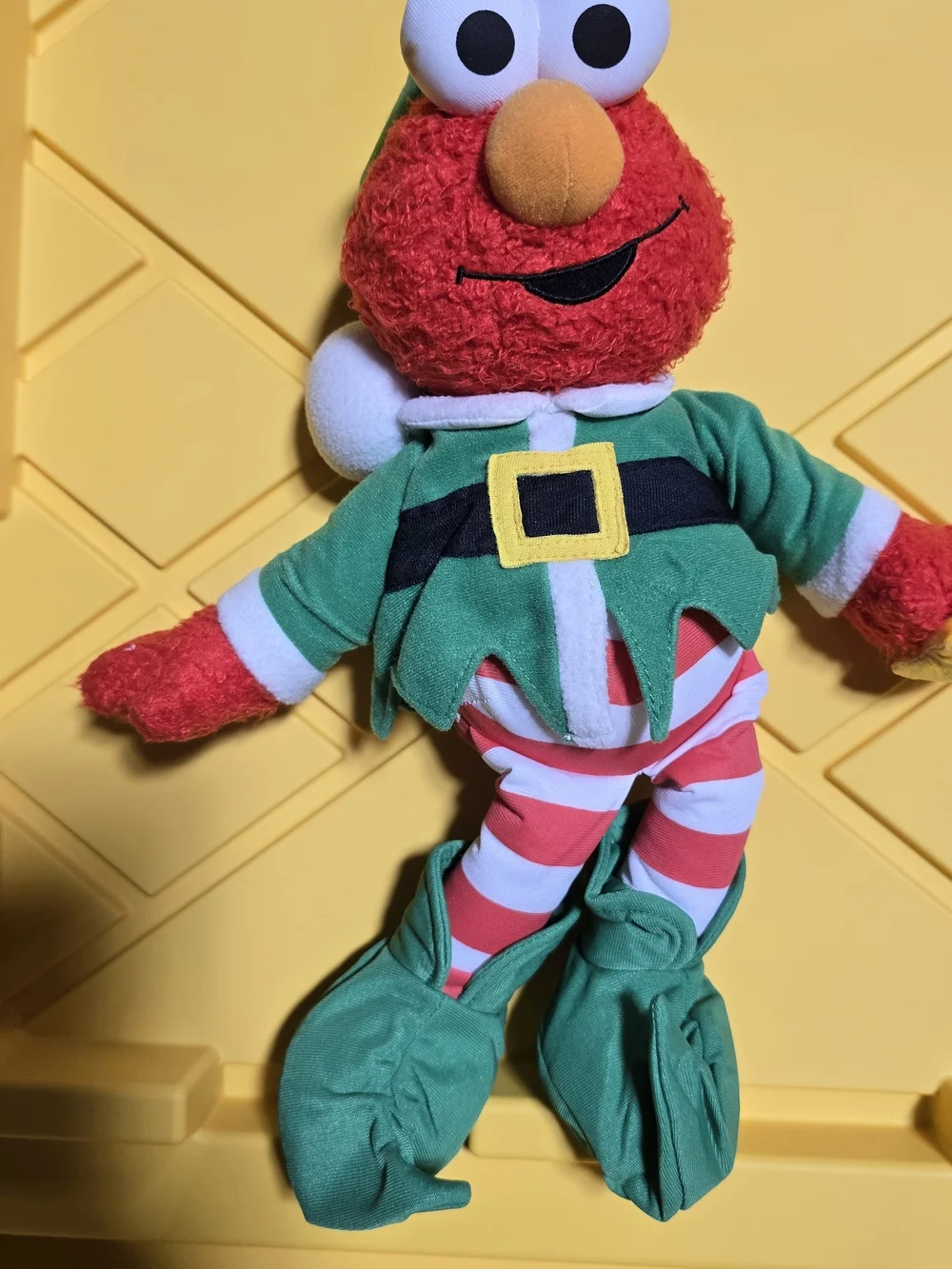 Sesame Street Elmo Plush Elf Costume in Red, Green, White